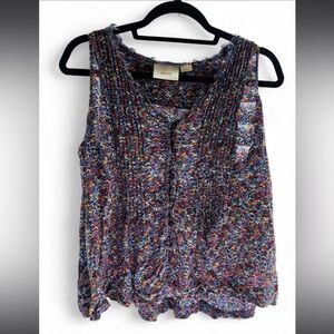 Maeve Colorful Patterned Sleeveless Blouse